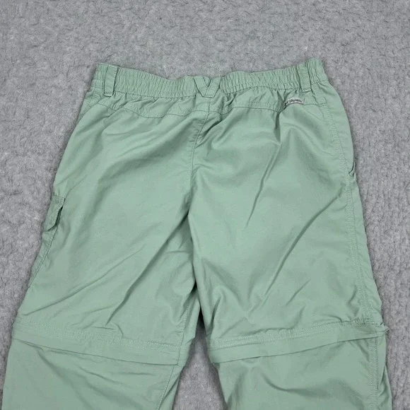 Columbia Silver Ridge Pants Womens Large Green Nylon Straight Convertible Hiking - Picture 12 of 14
